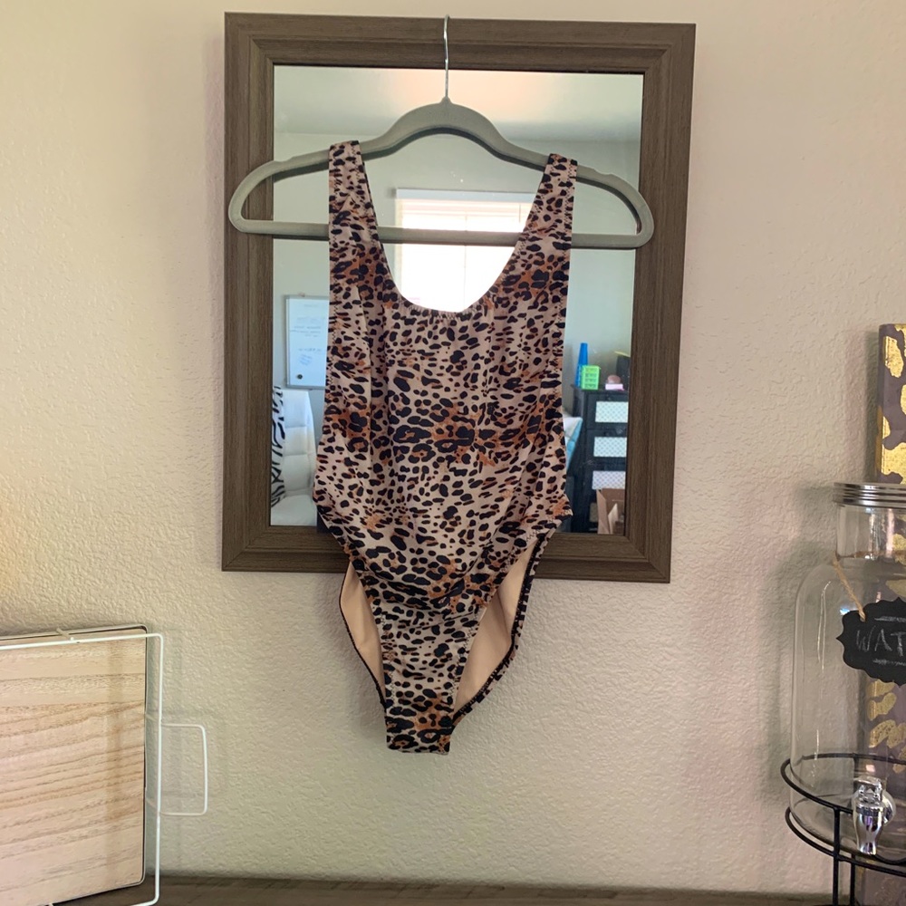 Leopard print bathing suit